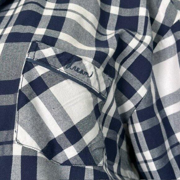 Victoria's Secret - Cozy Flannel Blue White Long Pajama Set Size M - Picture 3 of 13